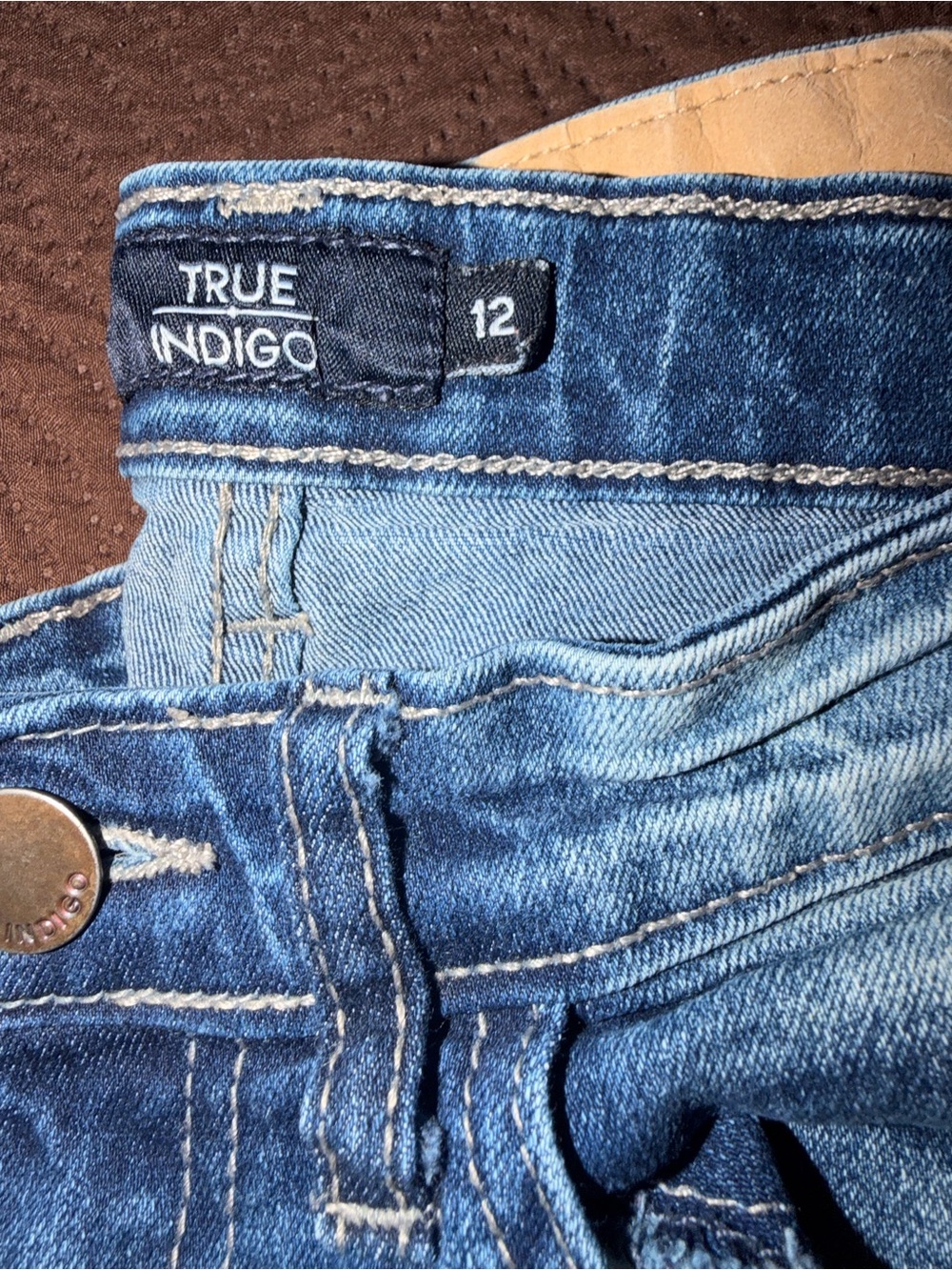 Indigo kids Light & Dark Blue Two-Tone Denim Jeans